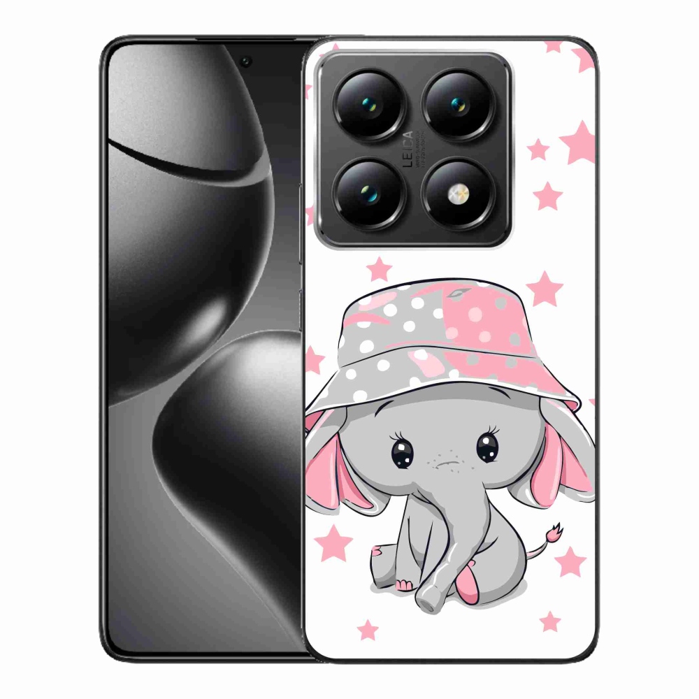 Gél borítás mmCase a Xiaomi 14T Pro számára - rózsaszín elefánt