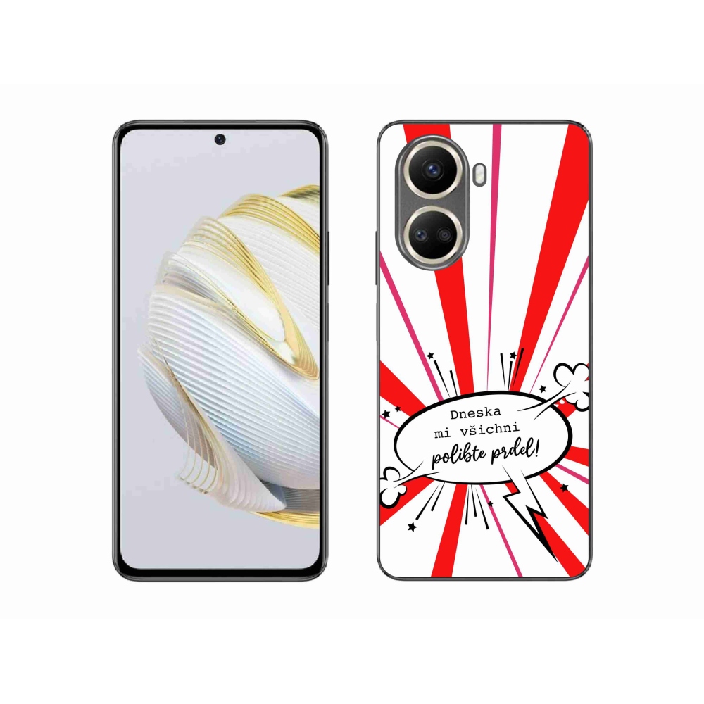 Gél borító mmCase a Huawei Nova 10 SE-hez - vicces szöveg 15 fehér háttérrel