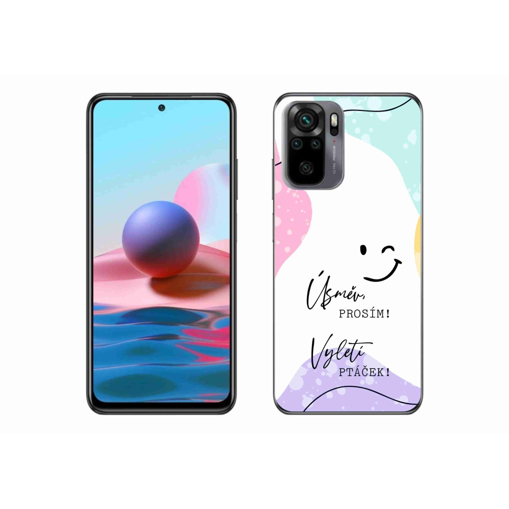 Gél borító mmCase a Xiaomi Poco M5s készülékhez - vicces szöveg 4 fehér háttérrel