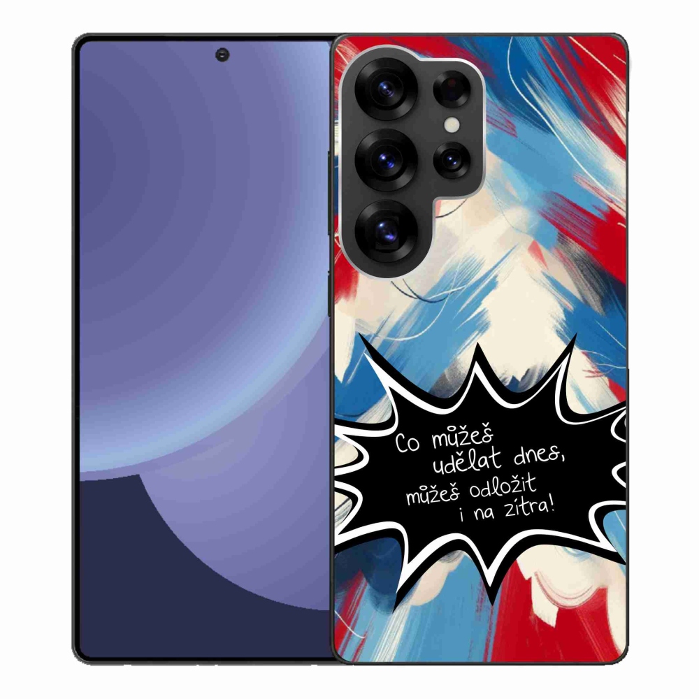 Gél borítás mmCase Samsung Galaxy S25 Ultra - vicces szöveg 9 fekete háttér