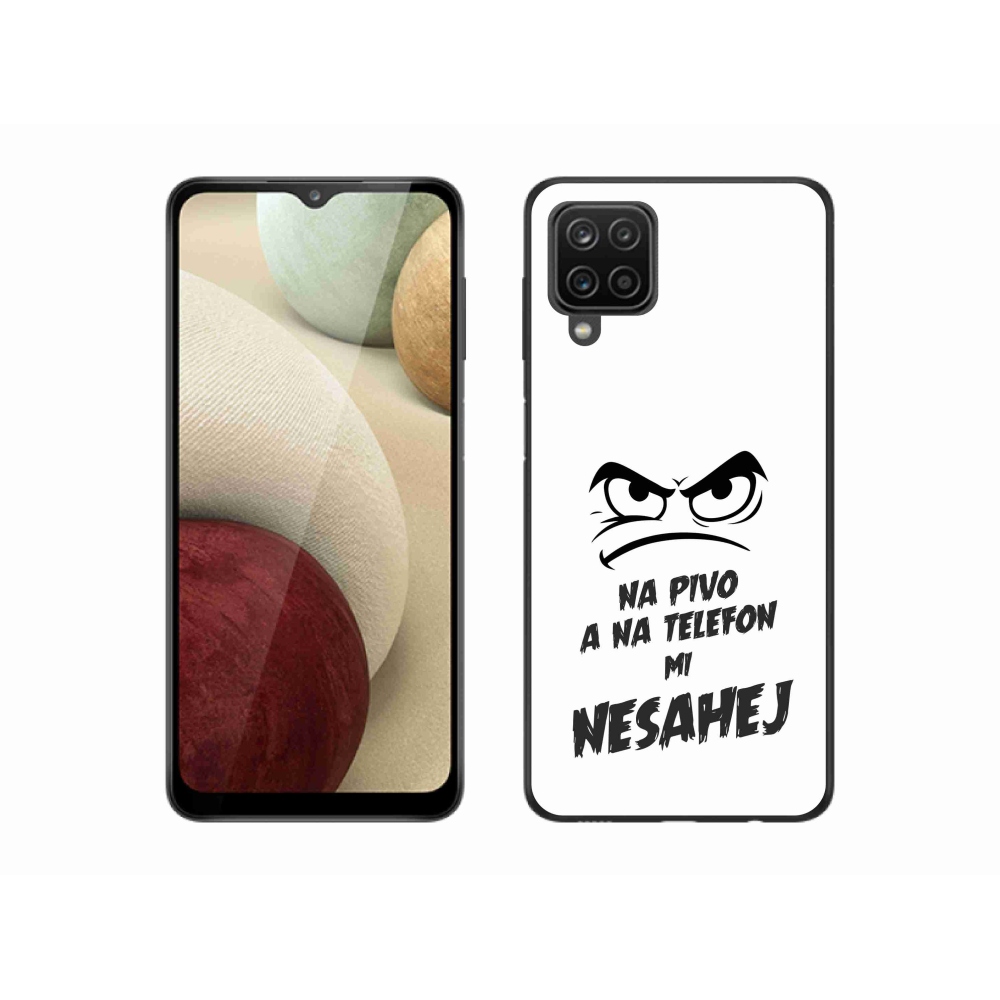 Gél borító mmCase Samsung Galaxy A12 - sör motívum 2 fehér háttérrel