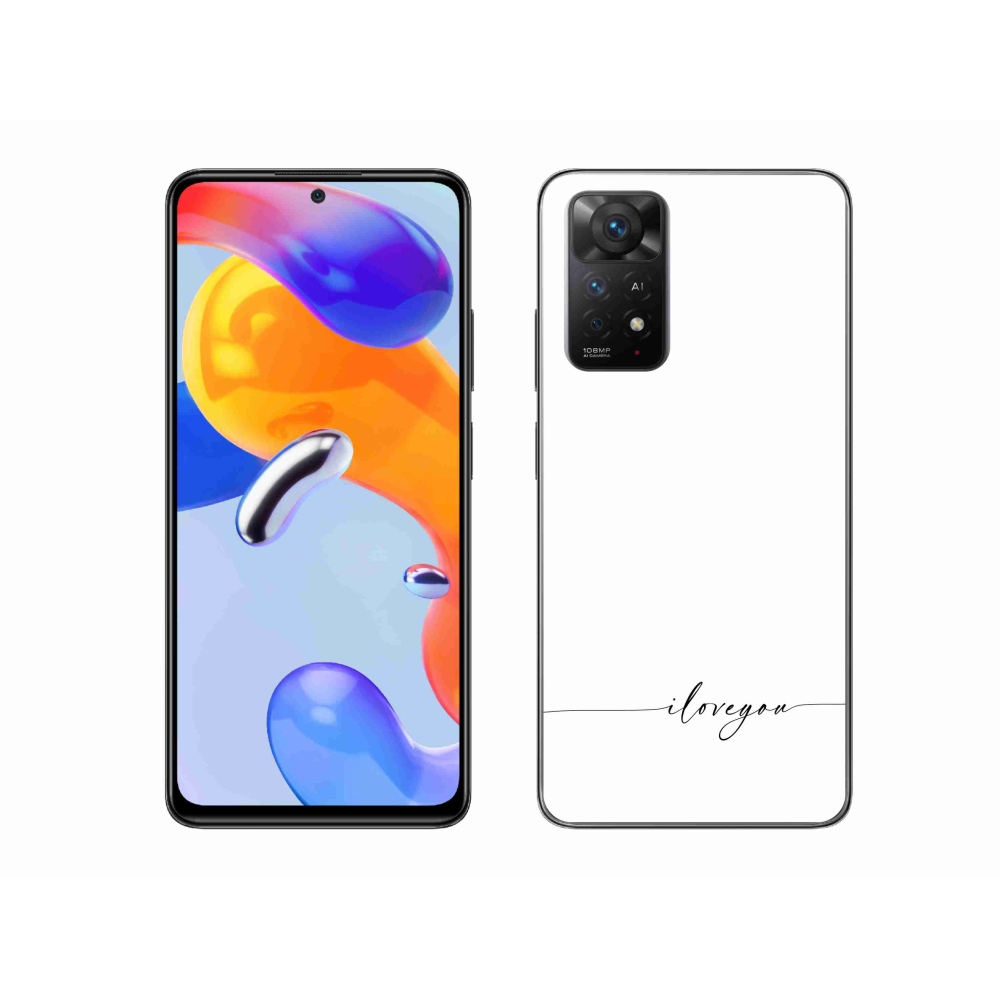 Gél borító mmCase a Xiaomi Redmi Note 11 Pro 4G/5G - I love you fehér háttérrel