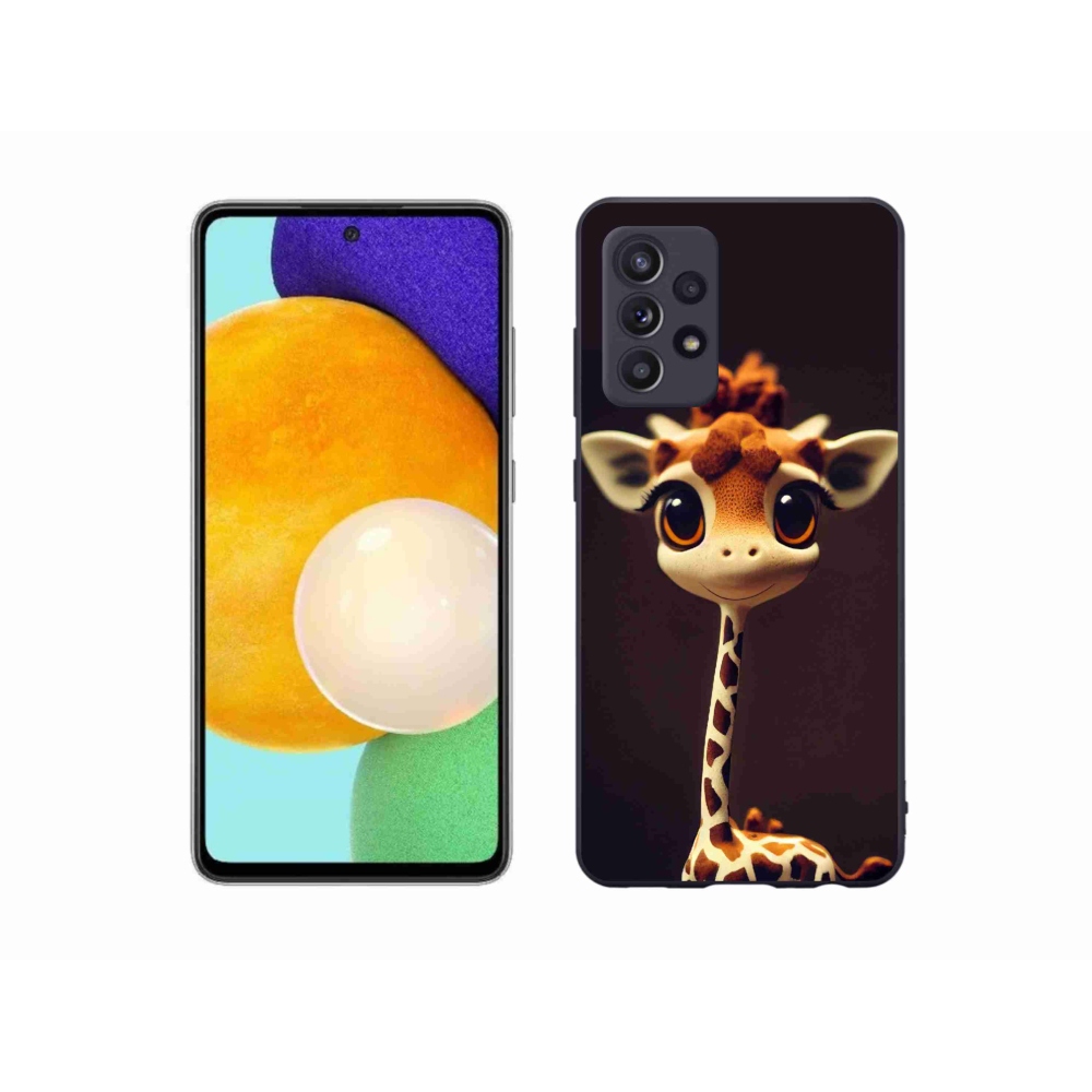 Zselés borítás mmCase Samsung Galaxy A52s 5G - kis zsiráfhoz