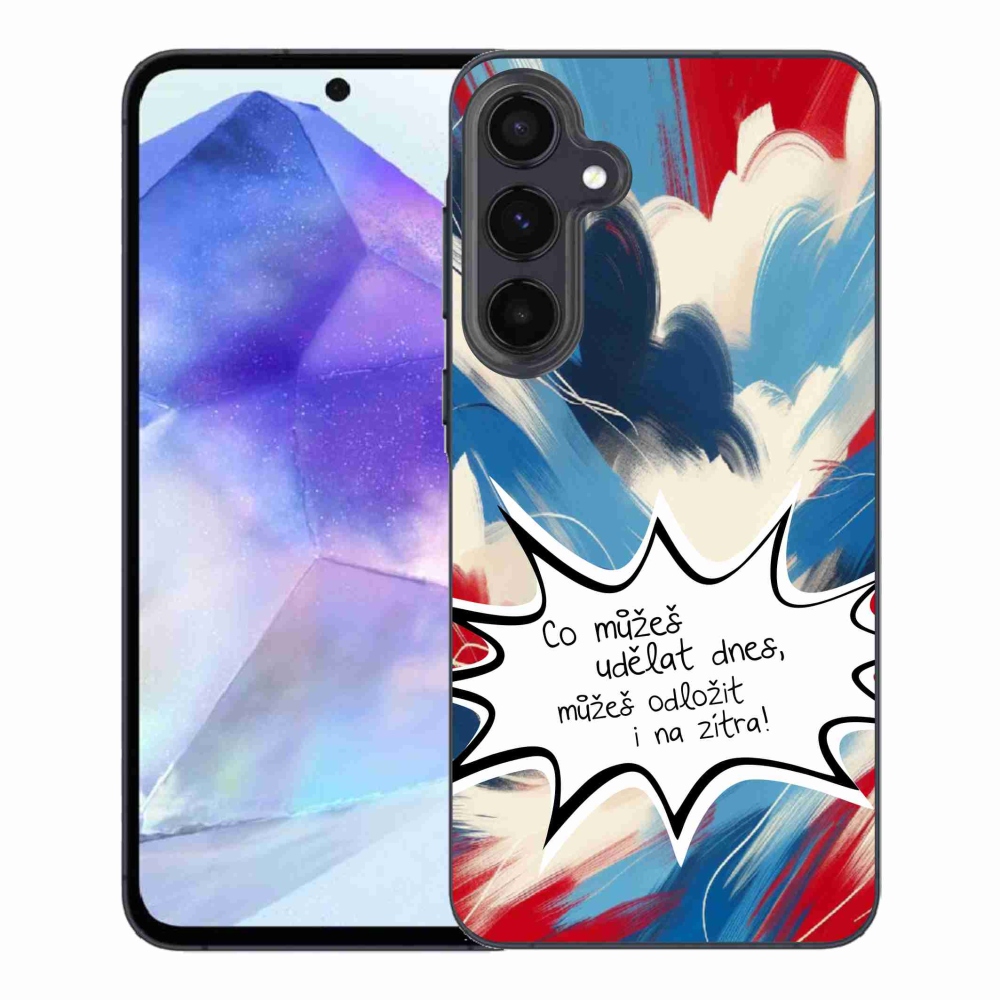 Gél borítás mmCase Samsung Galaxy A55 5G - vicces szöveg 9 fehér háttér