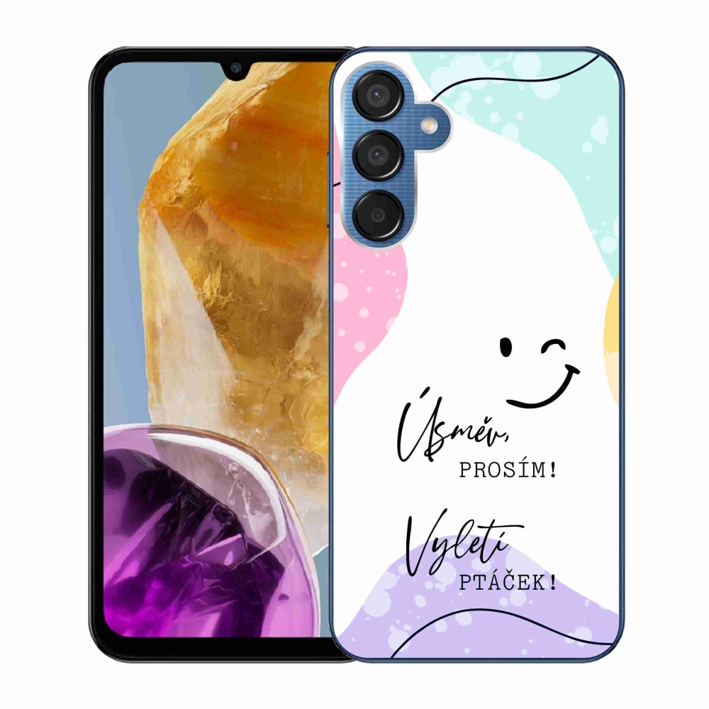 Gél borító mmCase Samsung Galaxy M15 5G - vicces szöveg 4 fehér háttérrel