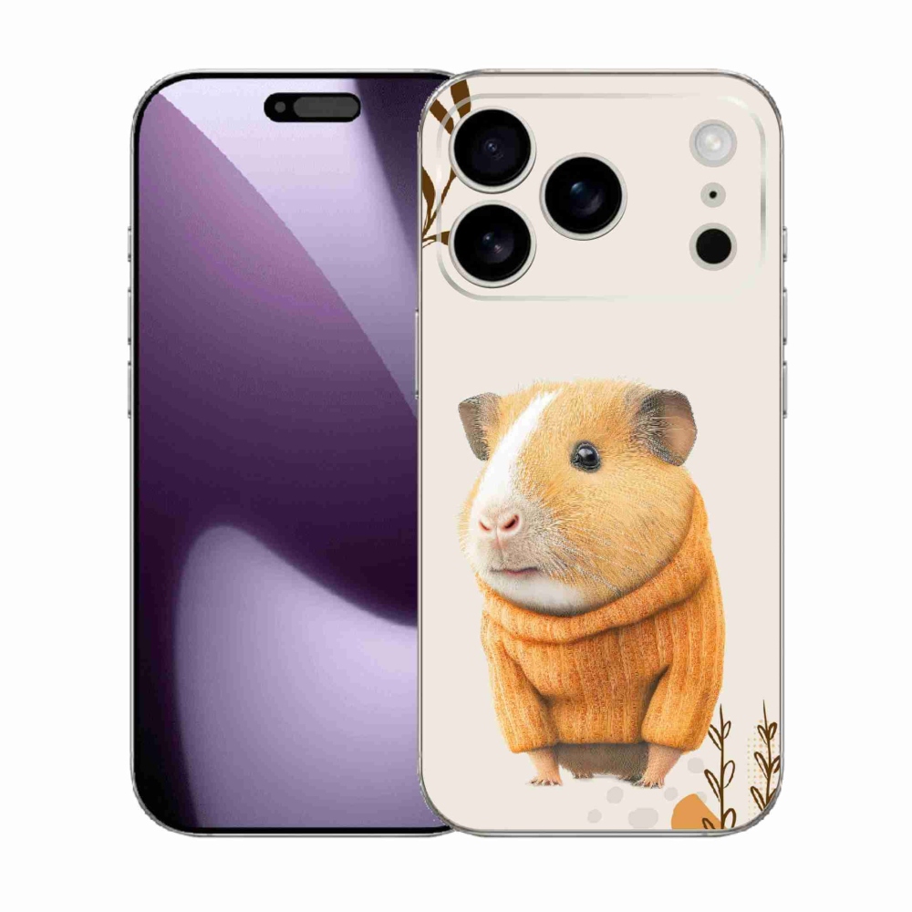 Gél borítás mmCase iPhone 17 Pro készülékhez - tengerimalac pulóverben