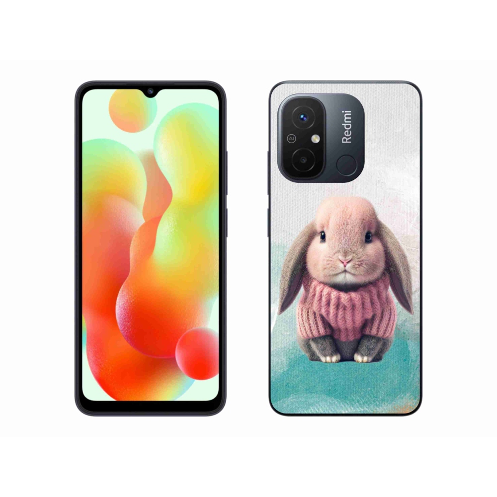 Gél borítás mmCase a Xiaomi Redmi 12C-hez - nyúl pulóverben
