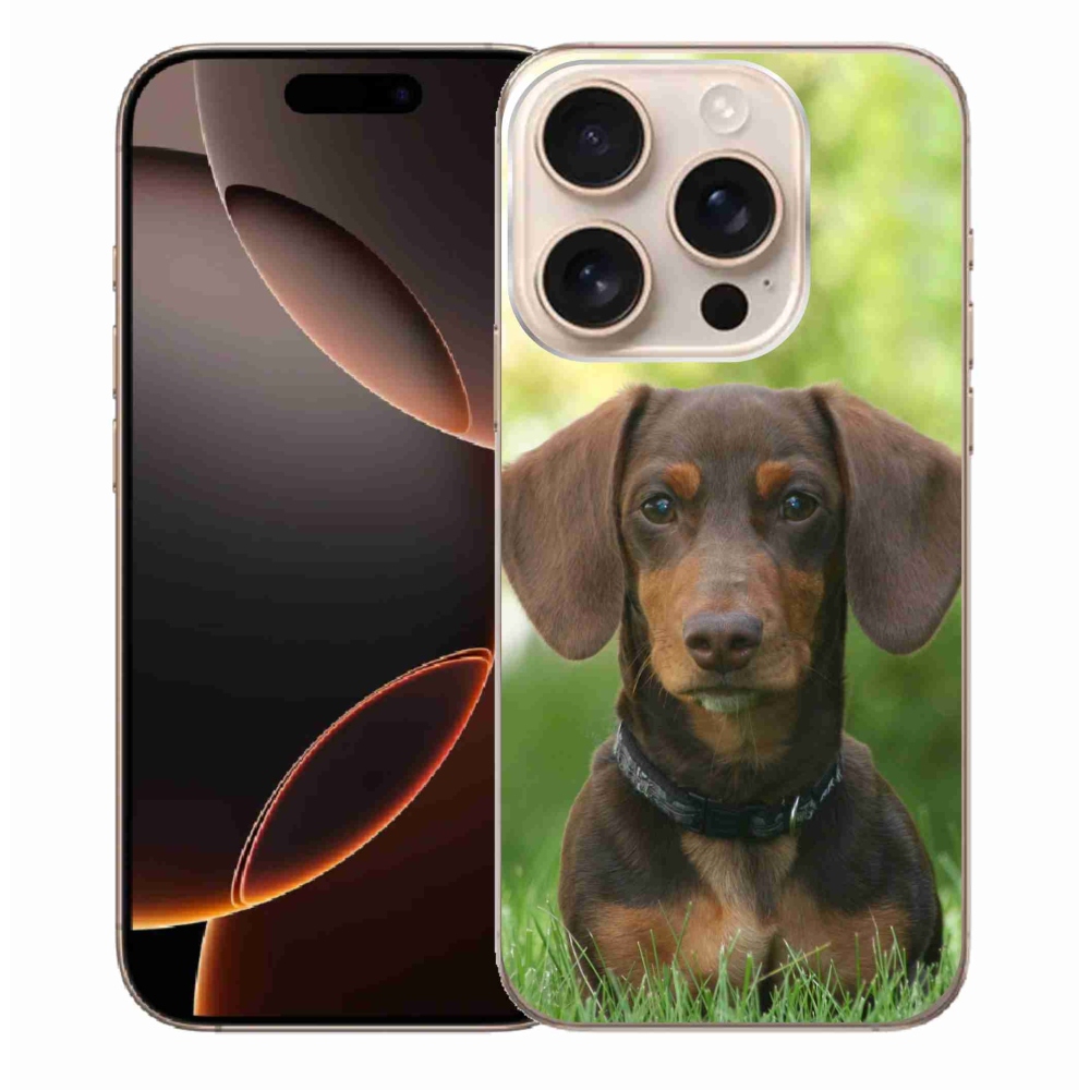 Gél tok mmCase iPhone 16 Pro Max készülékhez - barna tacskó