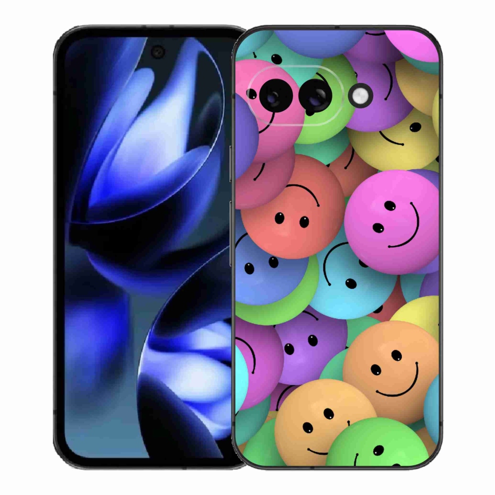 Gél borítás mmCase a Google Pixel 9a számára - színes smiley-k