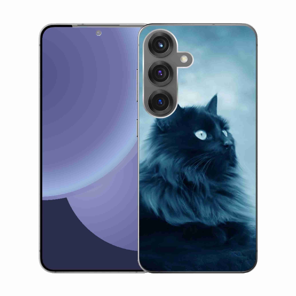 Zselés borítás mmCase Samsung Galaxy S25 - fekete macska 1