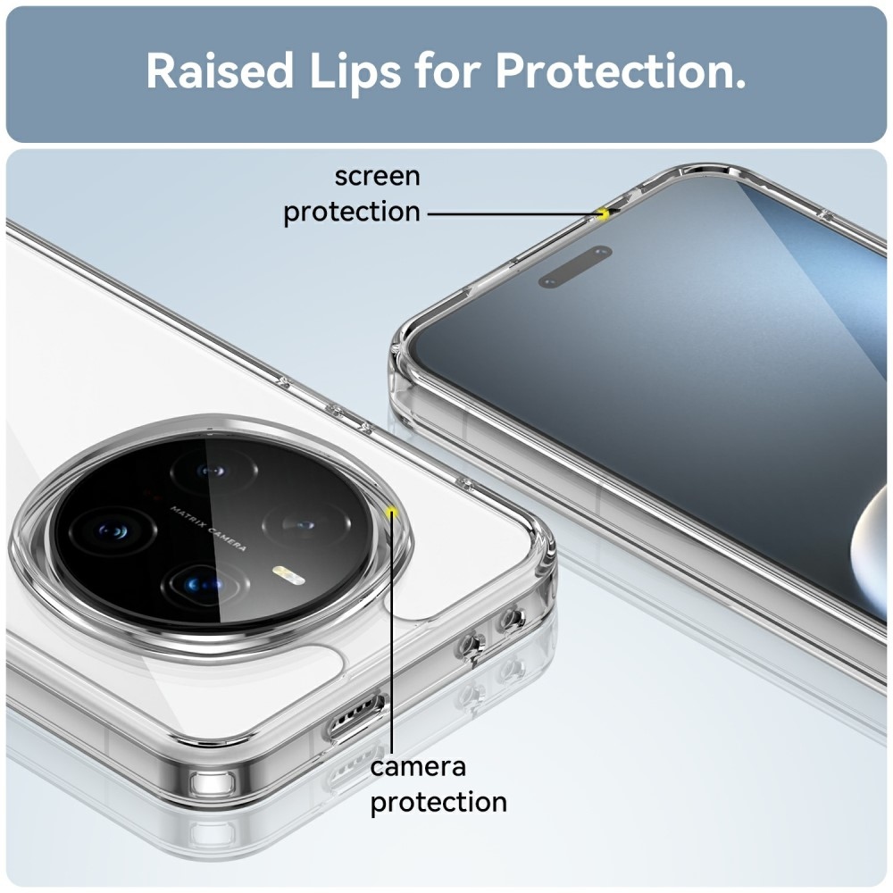 Gél tok kemény hátlappal a Honor Magic 7 Pro 5G számára - átlátszó