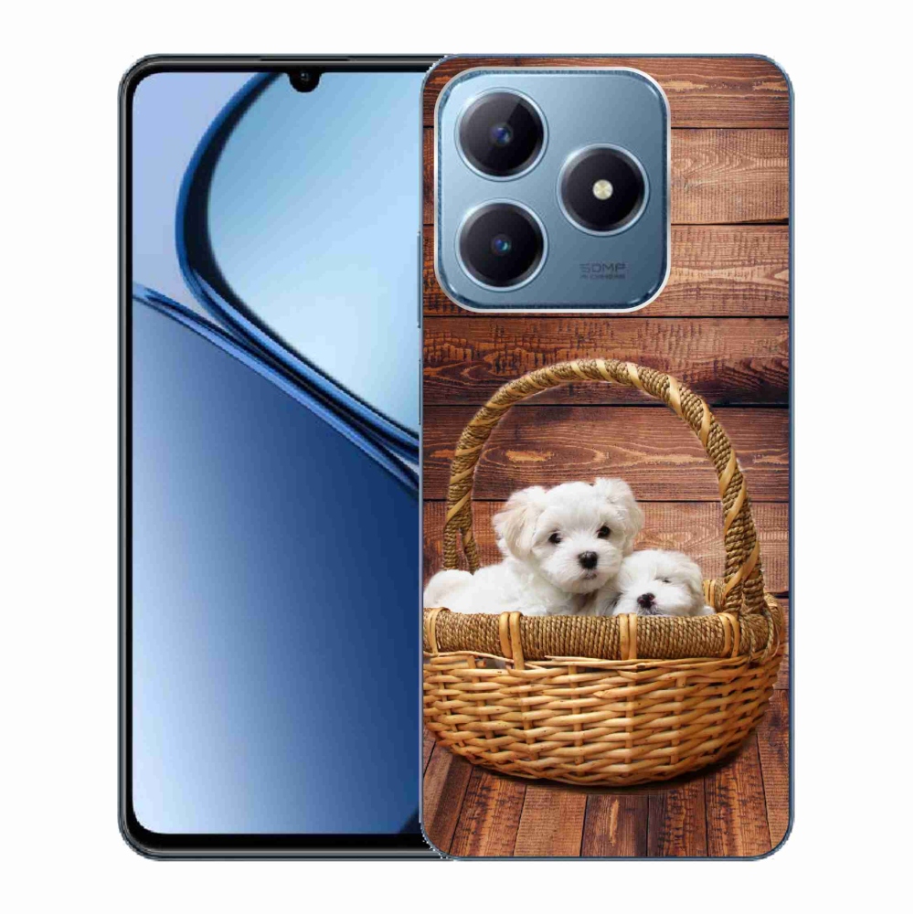 Zselés borítás mmCase a Realme C63 készülékhez - kölyökkutyák
