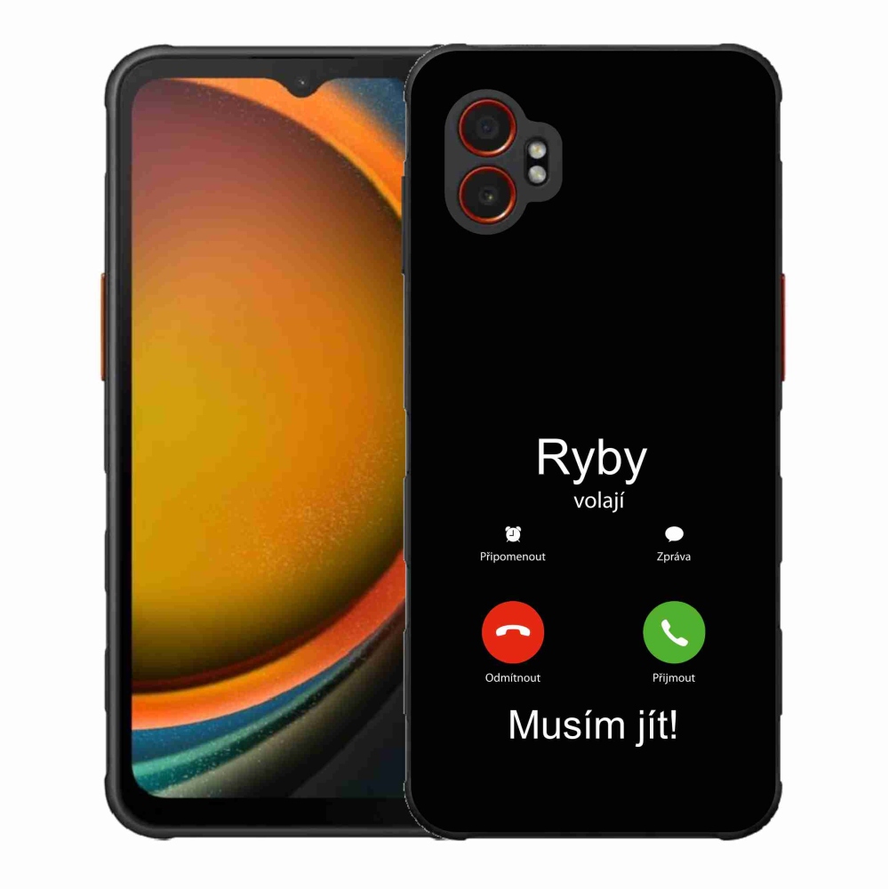 Gél borítás mmCase Samsung Galaxy Xcover 7 Pro - hal hívás fekete háttérrel