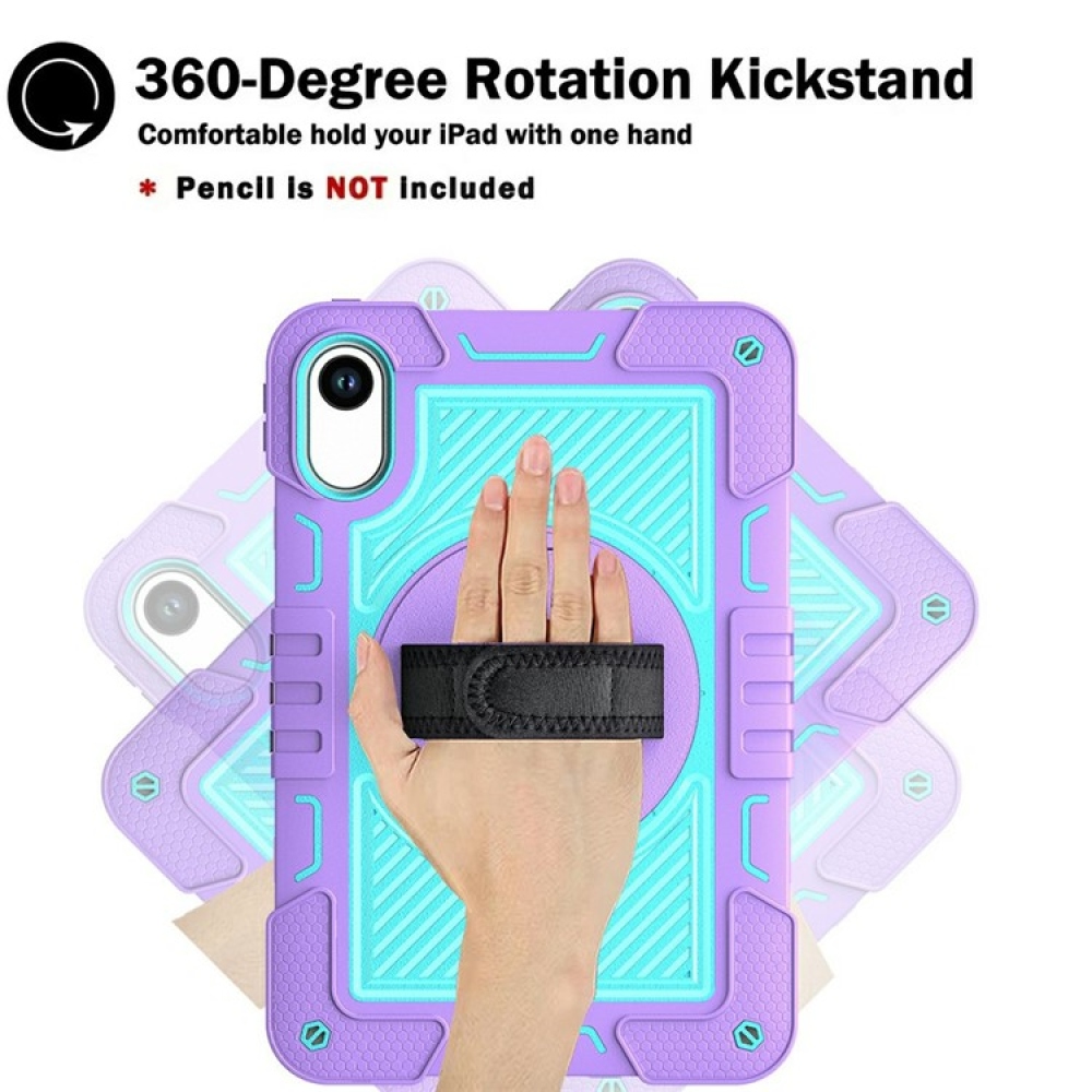 Strape tartós borító kézi fogantyúval és pánttal Xiaomi Redmi Pad 2 - lila/kék-zöld