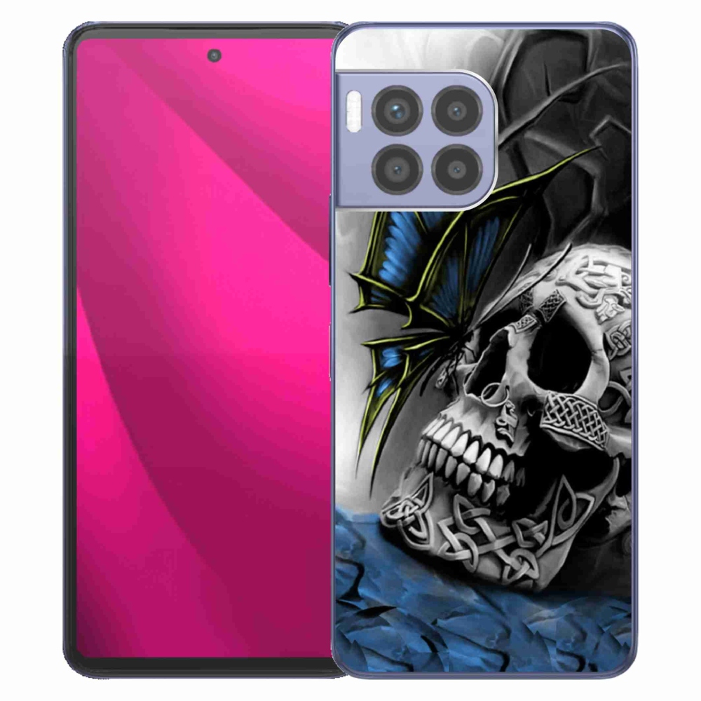 Zselés borítás mmCase a T-Mobile T Phone 2 Pro készülékhez - pillangó és koponya