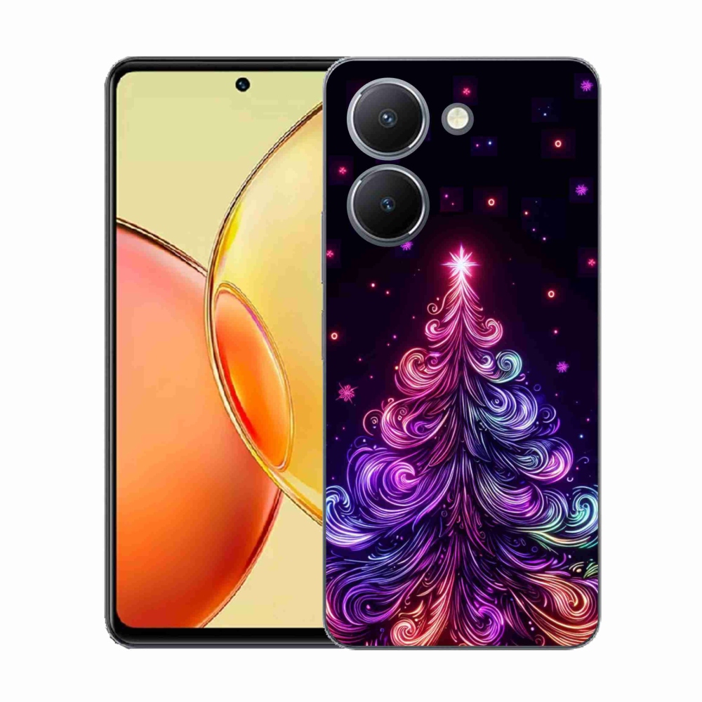 Gél borítás mmCase a Vivo Y36-hoz - neon karácsonyfa 1
