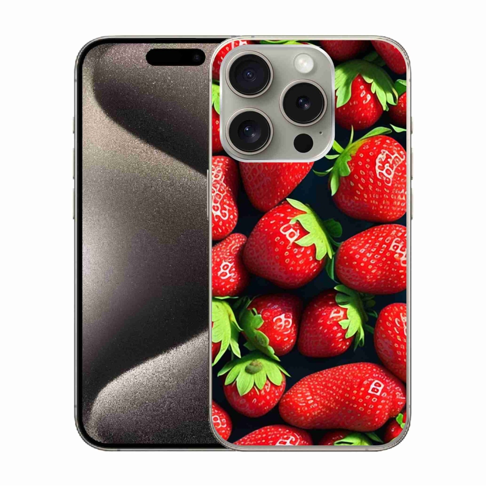 Gél védőburkolat mmCase iPhone 15 Pro készülékhez - eper