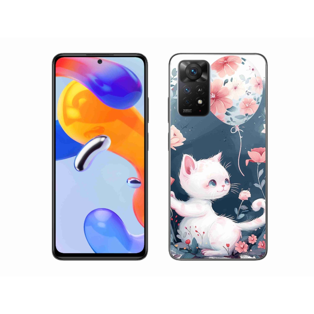 Gél borítás mmCase a Xiaomi Redmi Note 11 Pro 4G/5G-hez - cica lufival