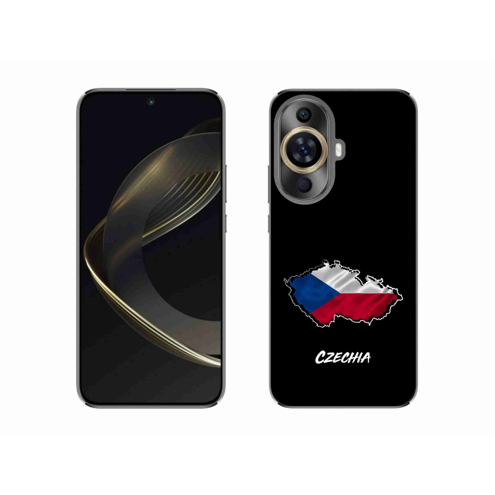 Gél borító mmCase a Huawei Nova 11 - Csehország fekete háttérrel