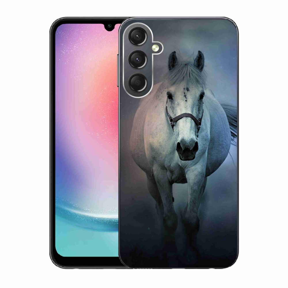 Gél tok mmCase a Samsung Galaxy A24 készülékhez - futó fehér ló