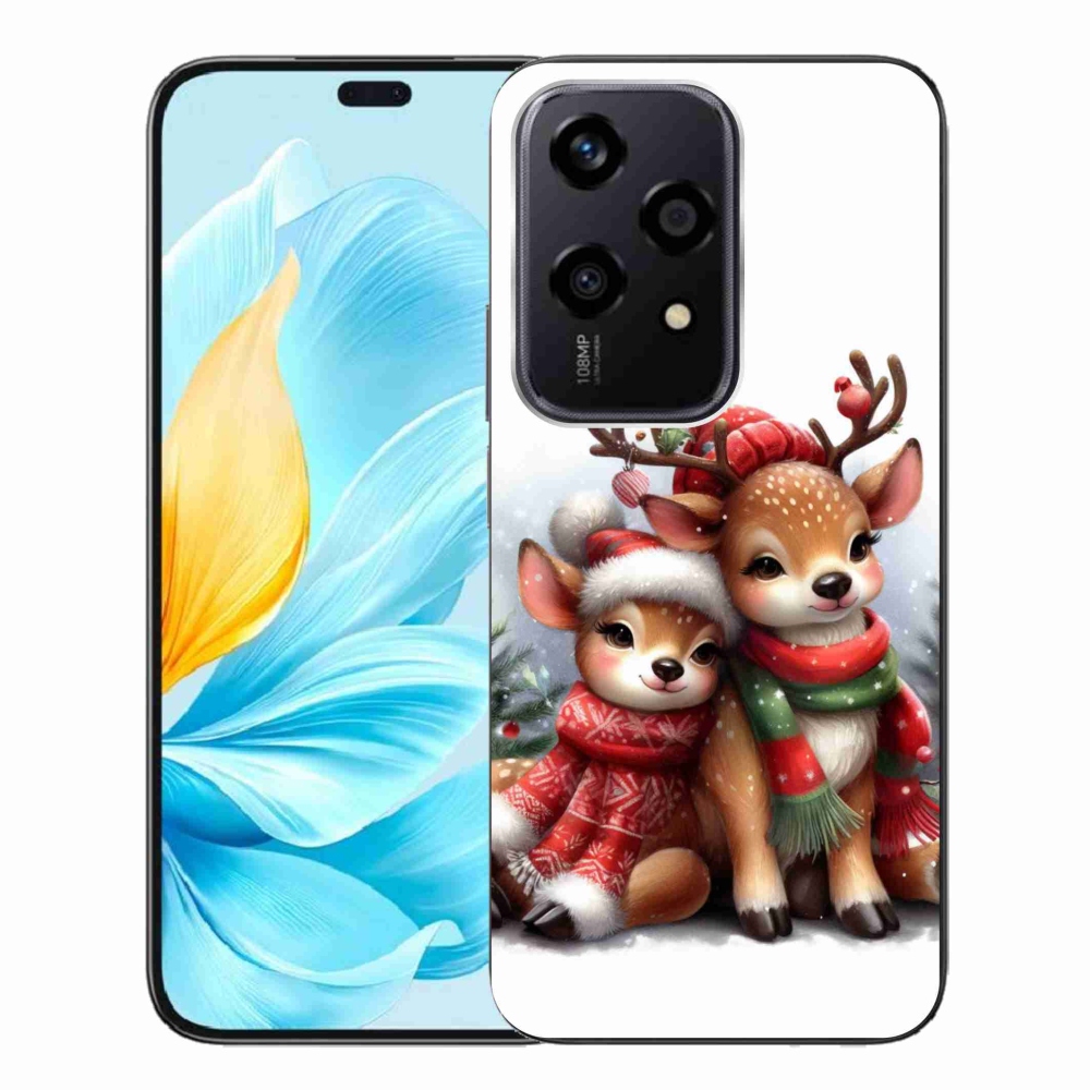 Zselés borítás mmCase a Honor 200 Lite 5G számára - karácsonyi rénszarvas