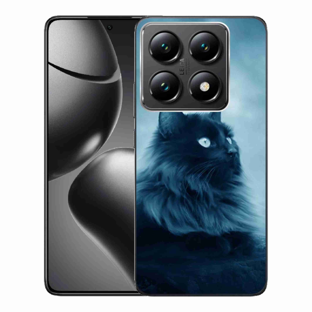 Gél borítás mmCase a Xiaomi 14T Pro-hoz - fekete macska 1