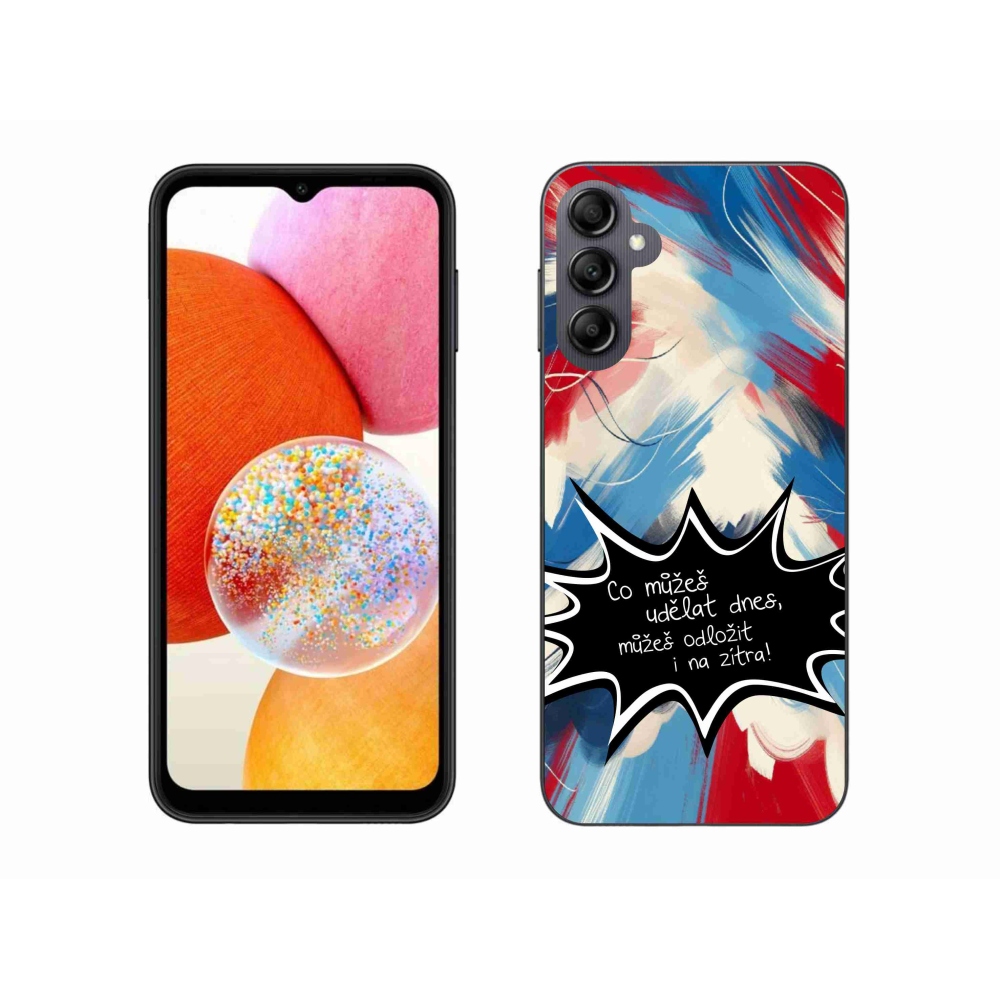 Gél borító mmCase Samsung Galaxy A14 4G/5G - vicces szöveg 9 fekete háttér