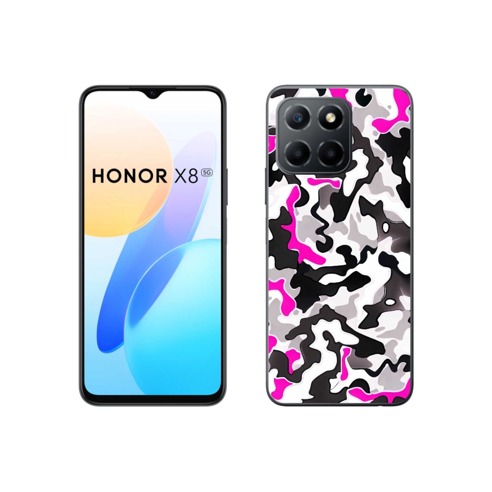 Zselés borítás mmCase a Honor X8 5G/70 Lite 5G számára - álcázó mintázat 5