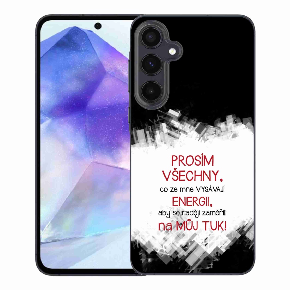 Gél borító mmCase Samsung Galaxy A55 5G - vicces szöveg 1 piros