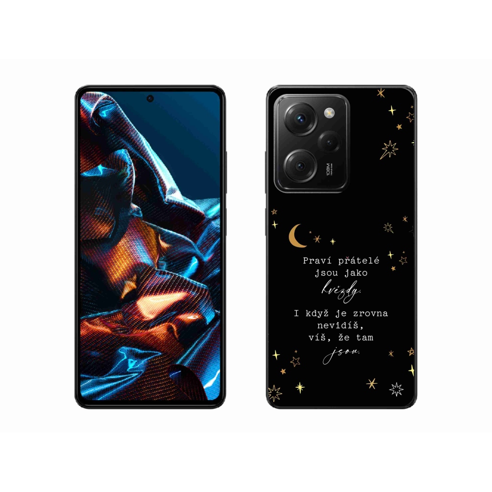 Gél borítás mmCase a Xiaomi Poco X5 Pro 5G számára - idézem 6 fekete háttér