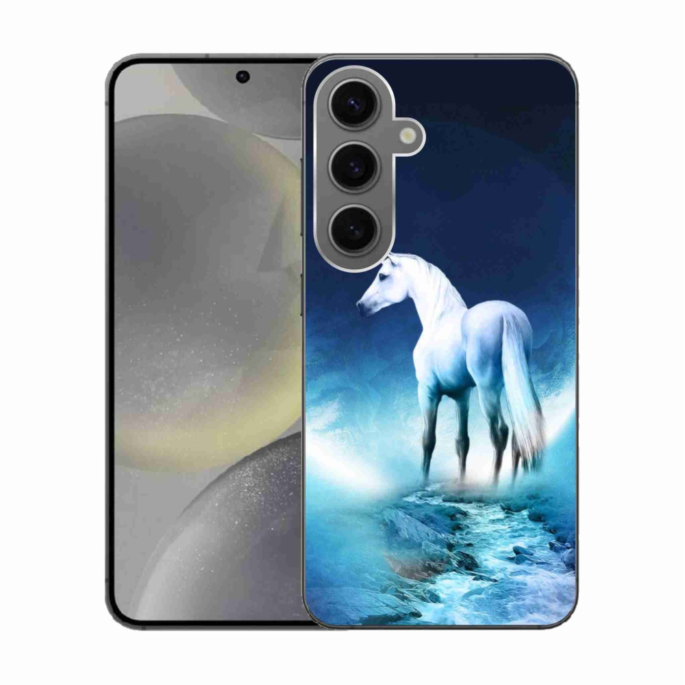 Gél védőhuzat mmCase Samsung Galaxy S24 készülékhez - fehér egyszarvú