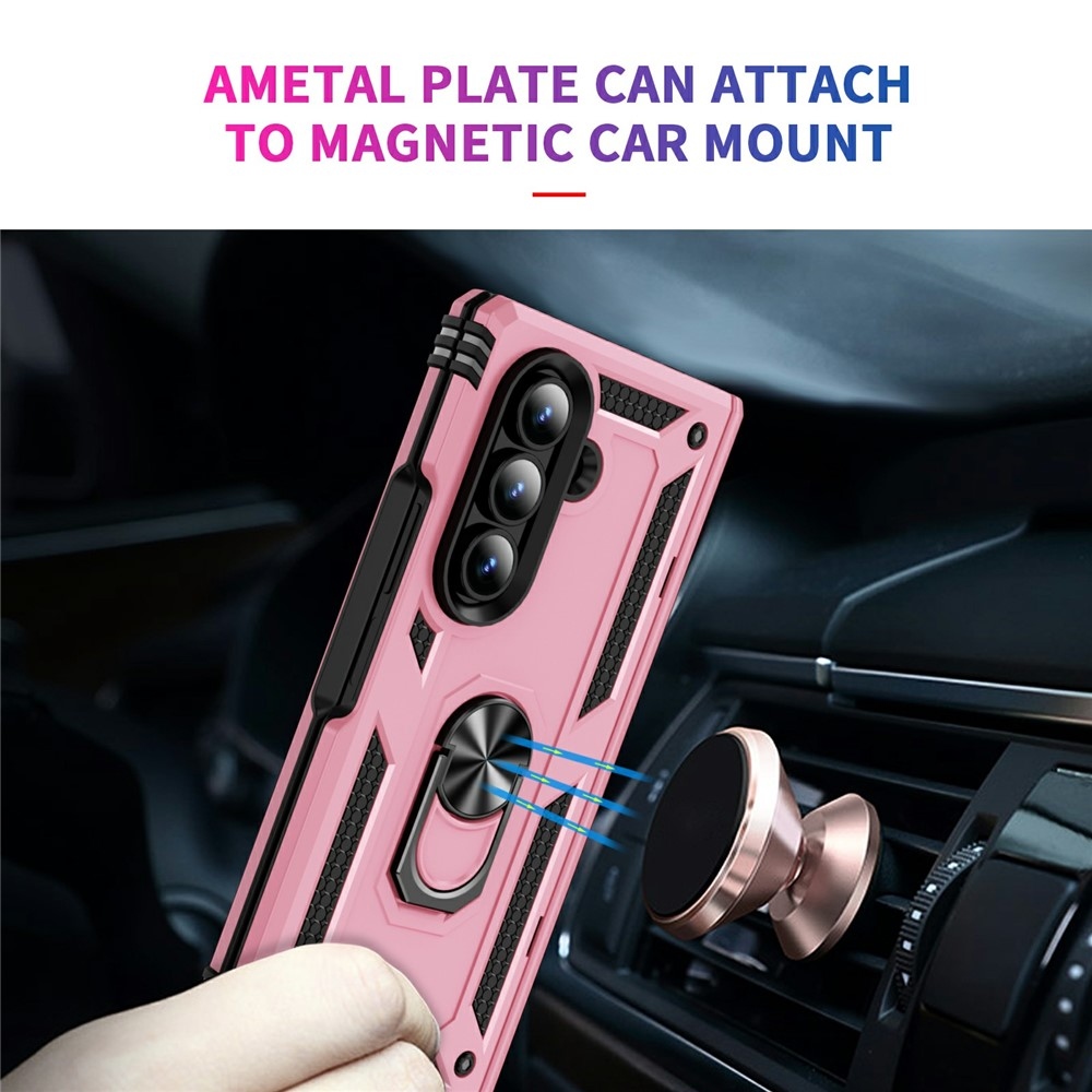 Gyűrűálló borítás Samsung Galaxy Z Fold7 5G készülékhez - rózsaszín