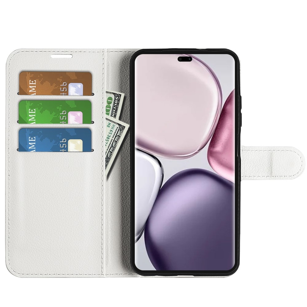 Litchi könyv tok a Honor Magic 7 Lite 5G készülékhez - fehér