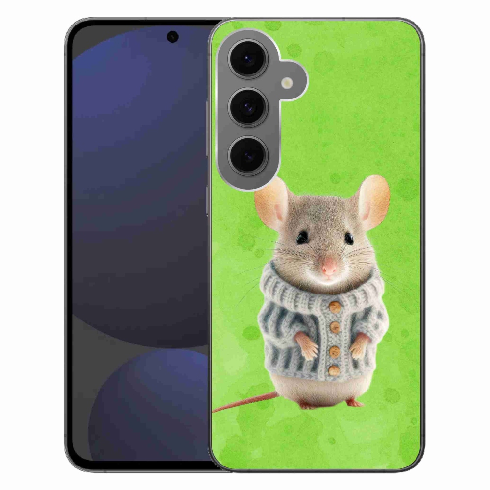 Zselés borítás mmCase Samsung Galaxy S24 FE - egér pulóverben