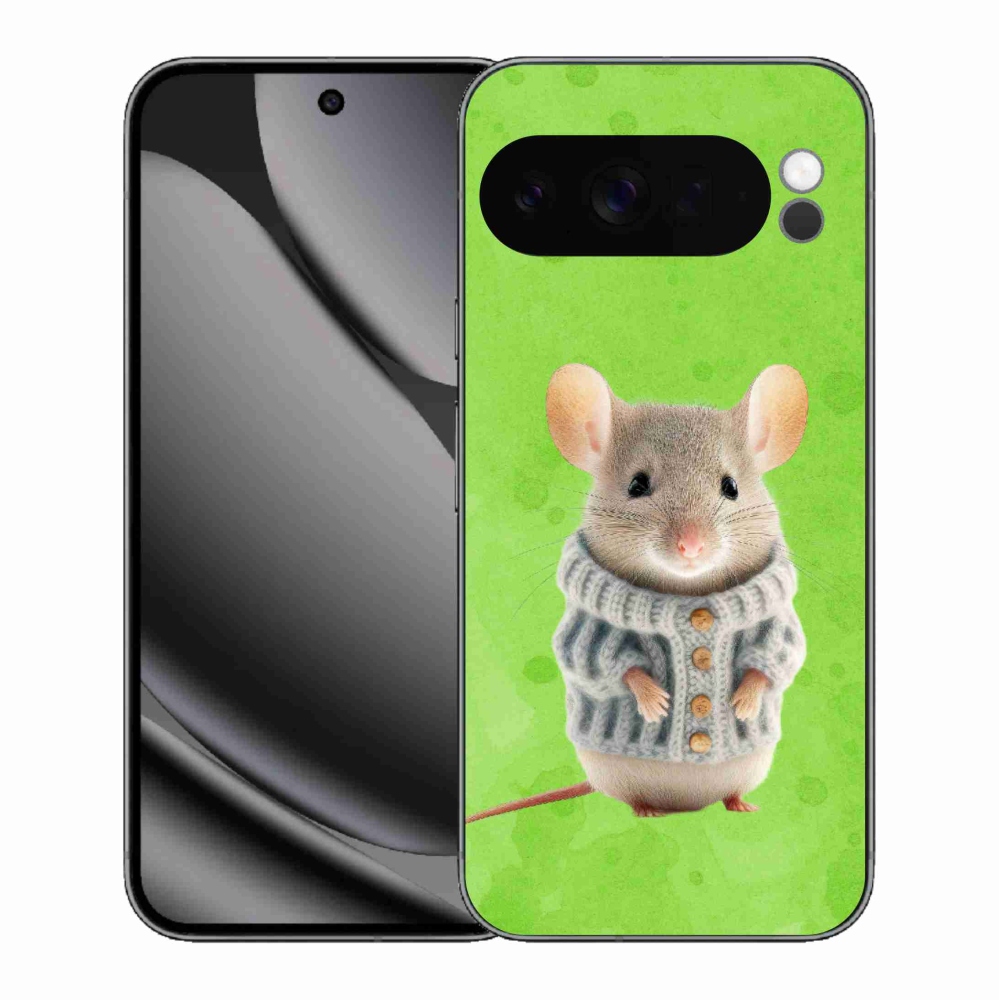 Gél borítás mmCase a Google Pixel 10 Pro XL-hez - egér pulóverben