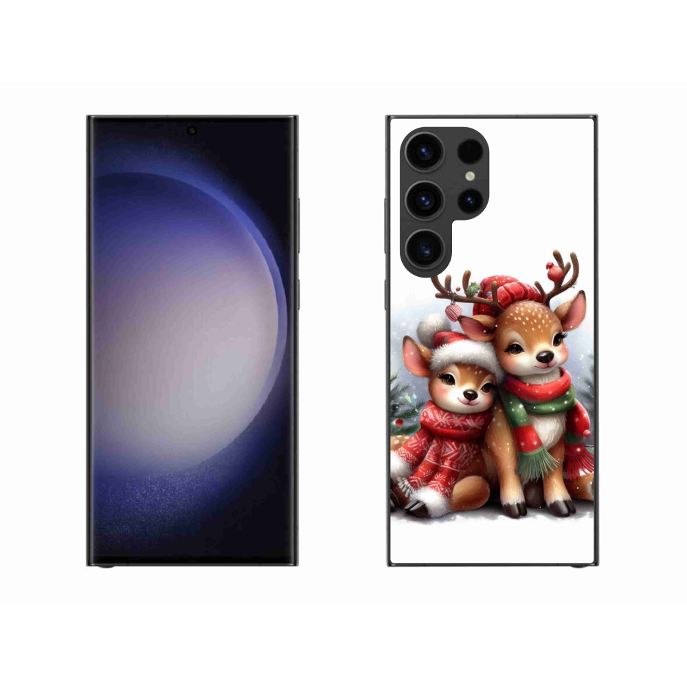 Zselés borítás mmCase Samsung Galaxy S23 Ultra 5G - karácsonyi rénszarvashoz