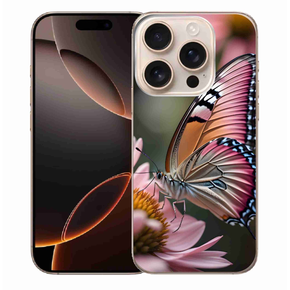 Zselés borítás mmCase iPhone 16 Pro Max készülékhez - színes pillangó