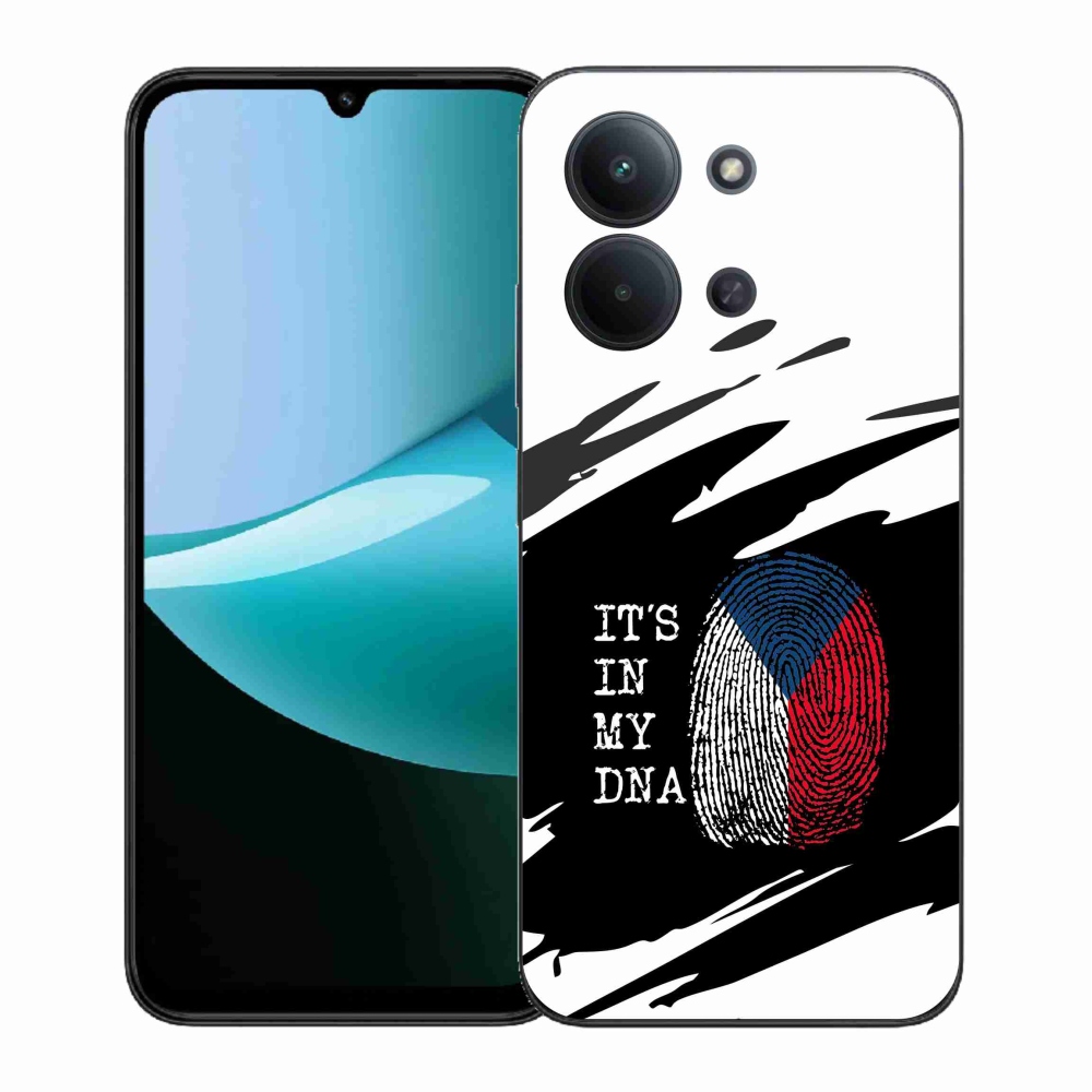 Gél borítás mmCase a Xiaomi Redmi 15C 4G (171mm)/Poco C85 4G (171mm) - zászlós ujjlenyomat fekete és fehér háttérrel