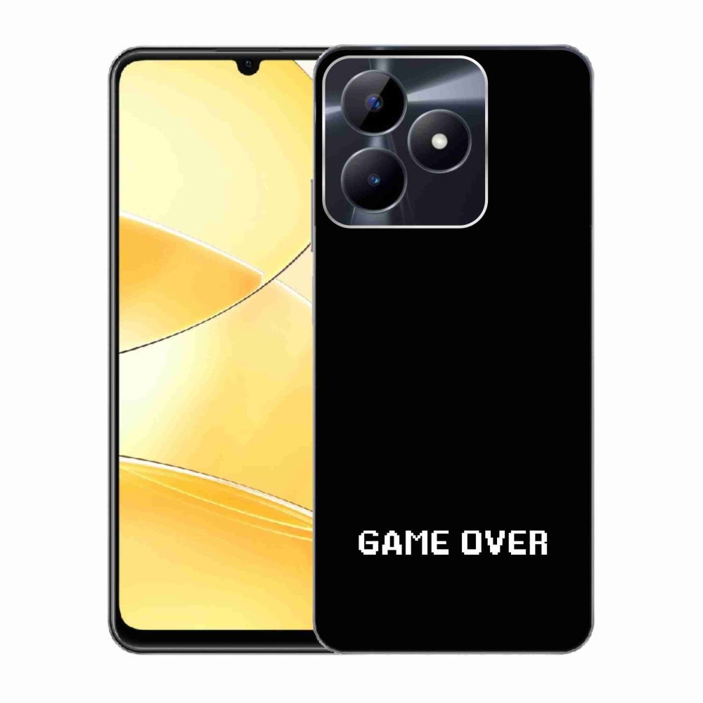 Gél borító mmCase a Realme C51/C53 készülékhez - játék fekete háttérrel