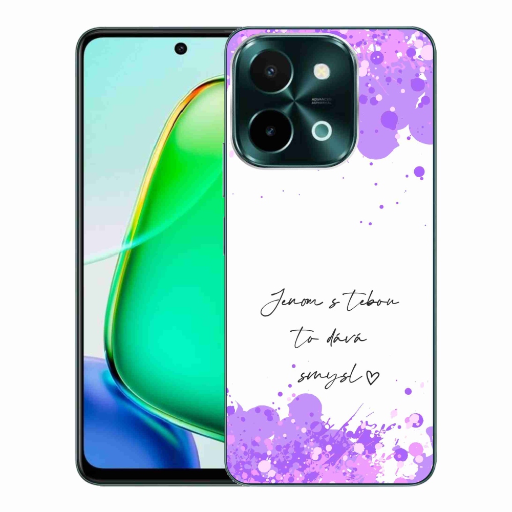 Gél borító mmCase Vivo Y28 - szerelem szöveg fehér háttérrel