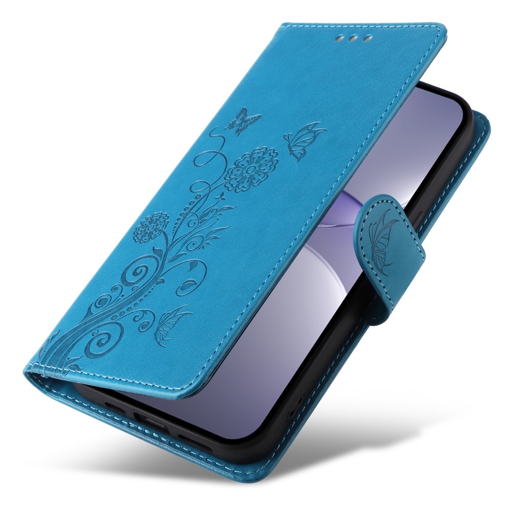 Virágos könyv tok a Huawei Nova 13 5G-hez - kék