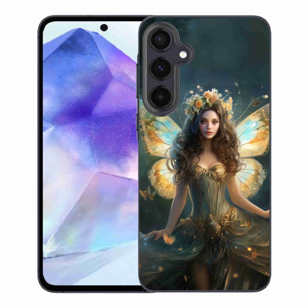 Gél borítás mmCase Samsung Galaxy A55 5G - pillangó nőhöz