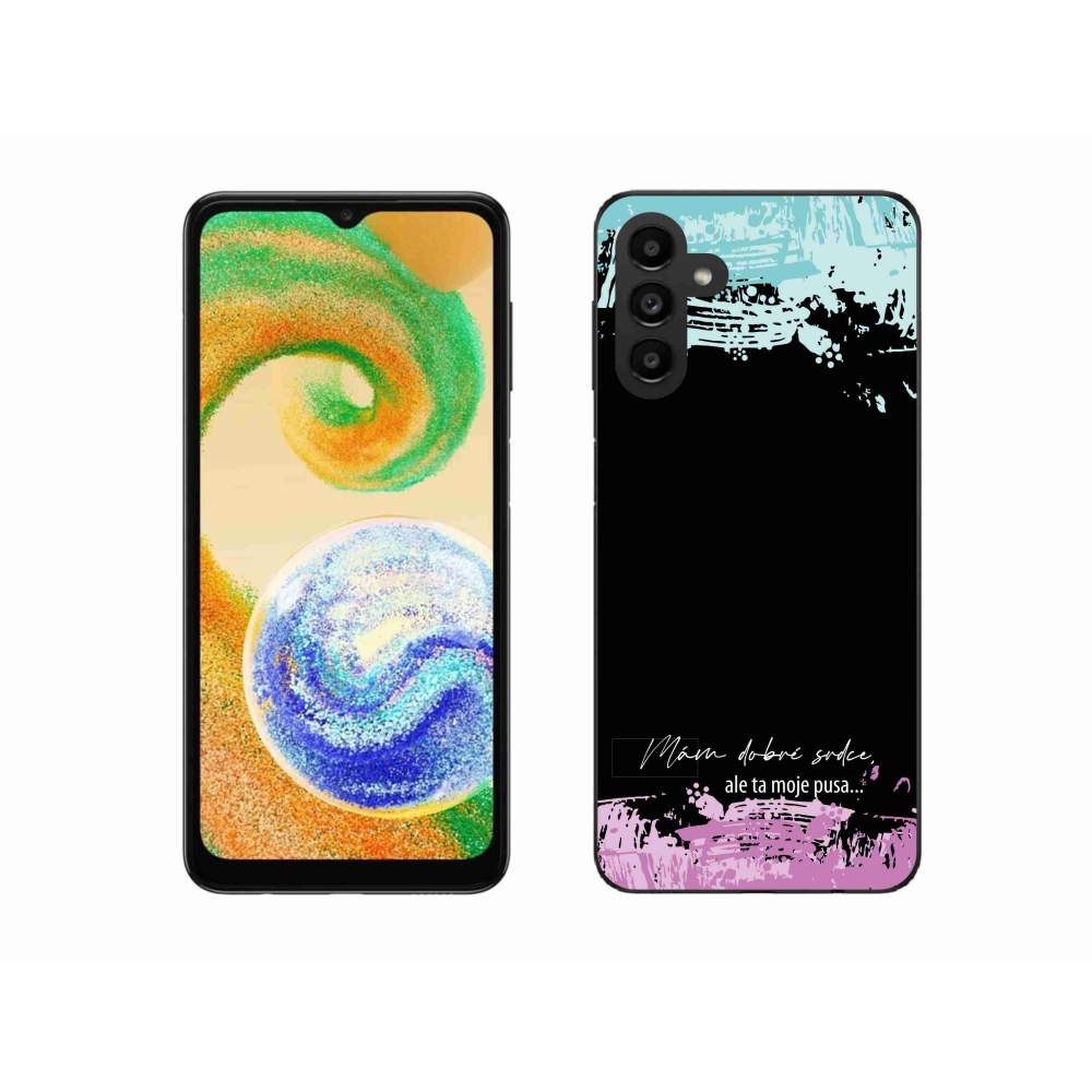 Gél borító mmCase Samsung Galaxy A04s (164.7x76.7x9.1mm) - vicces szöveg 3 fekete háttérrel