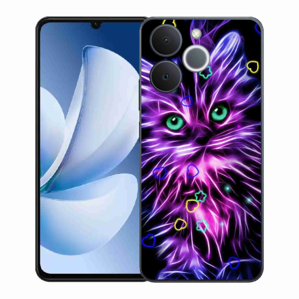 Zselés borítás mmCase a Realme Note 70T készülékhez - absztrakt macska