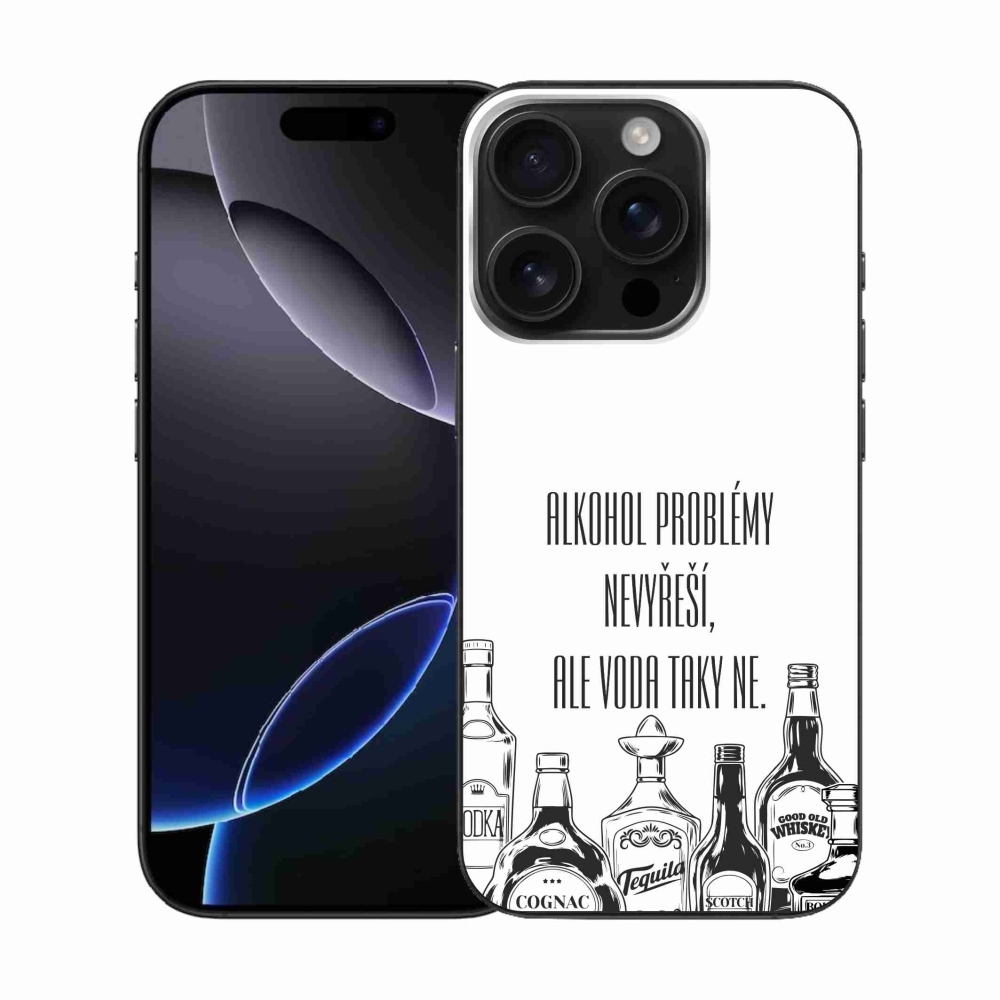 Gél borítás mmCase iPhone 16 Pro készülékhez - vicces szöveg fehér háttérrel