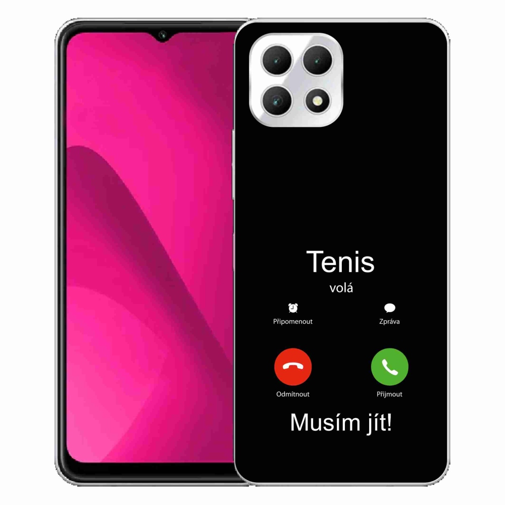 Zselés borítás mmCase a T-Mobile T Phone 2 készülékhez - teniszhívások fekete háttérrel