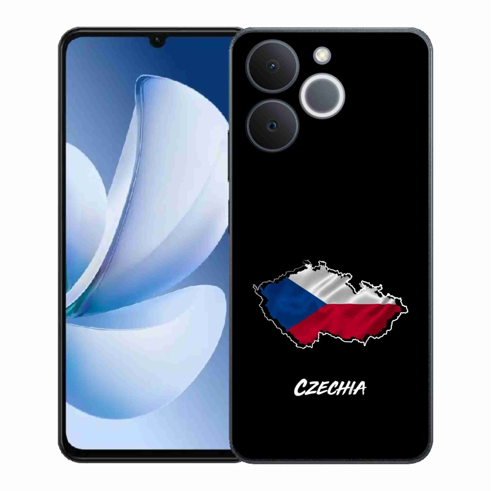 Gél borító mmCase a Realme Note 70T készülékhez - Csehország fekete háttér