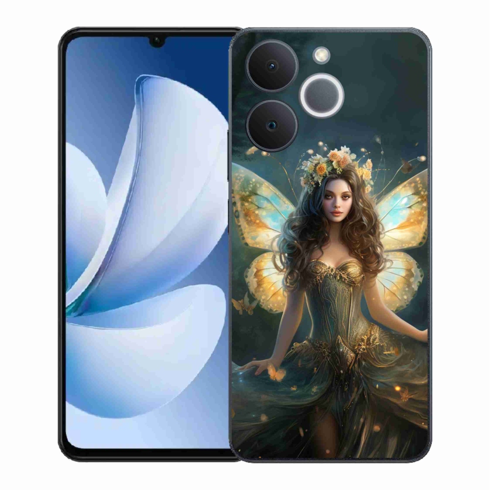 Zselés borítás mmCase a Realme Note 70T-hez - pillangó nő