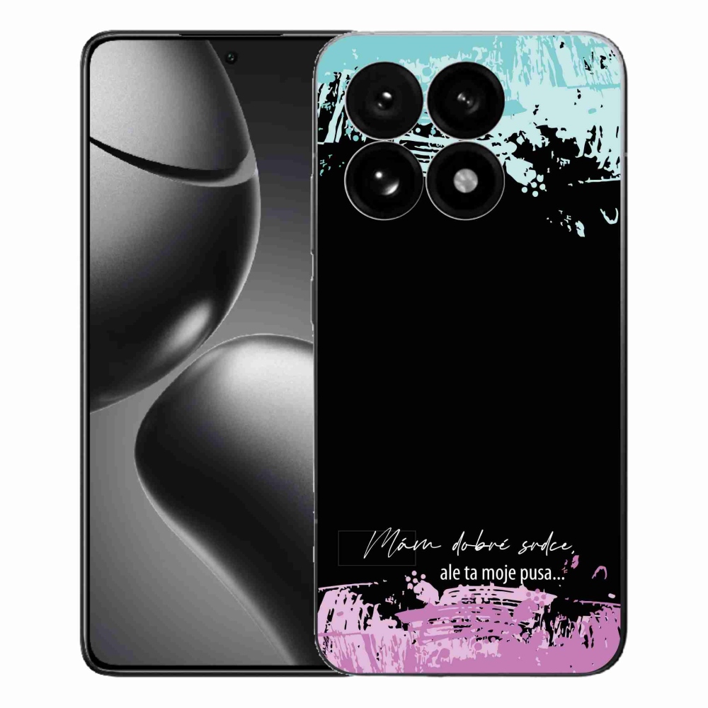 Gél borító mmCase a Xiaomi 15T-hez - vicces szöveg 3 fekete háttérrel