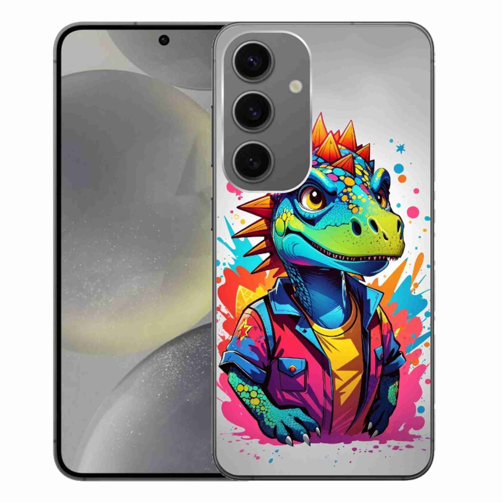 Zselés borítás mmCase Samsung Galaxy S24+ - színes dinoszauruszhoz